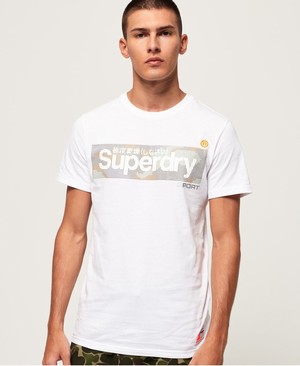 Superdry Camo Box Férfi Pólók Fehér | QGNCV3267